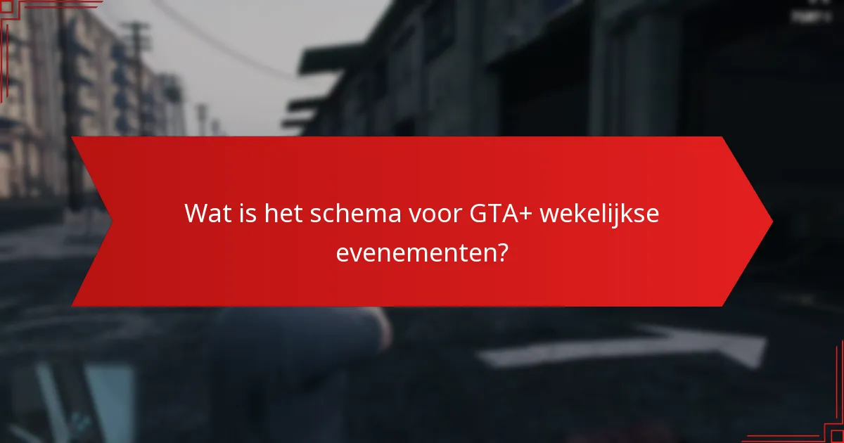 Hoe verhouden GTA+ wekelijkse evenementen zich tot andere gaming abonnementsdiensten?